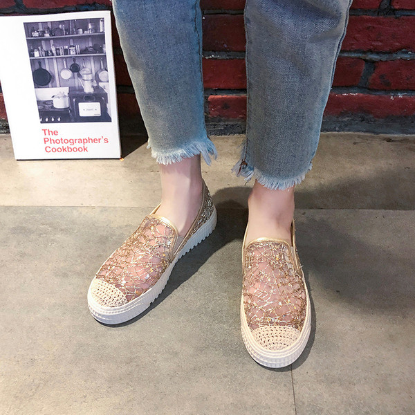 Modern női mokaszinok arany, ezüst és fekete színben