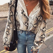 Stílusos női ing állatmintával