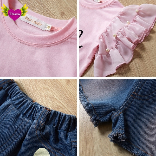 Modern, két színben felvitt gyermekkészlet lányoknak