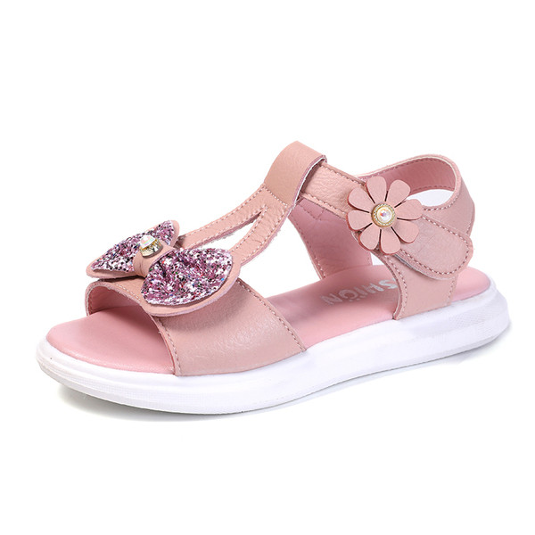 Gyerekszandál lányoknak rózsaszín és fehér színben