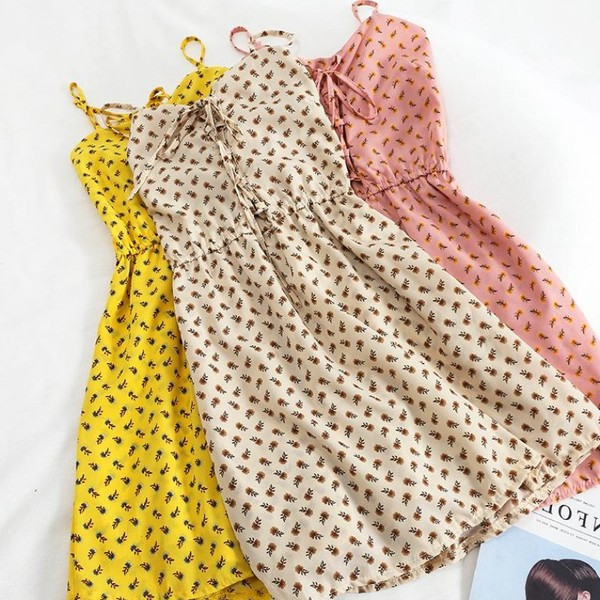 Virágos motívumú női nyári ruha több színben