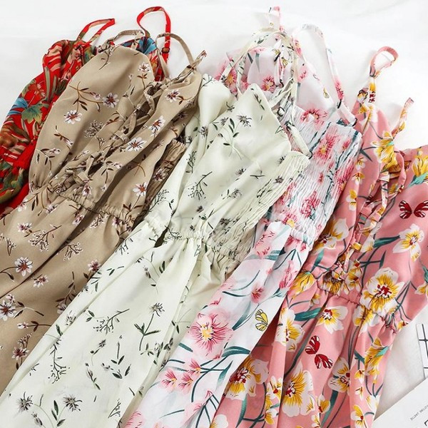 Virágos motívumú női nyári ruha több színben