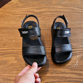 Öko bőrből készült modern gyerekszandál két színben - lányoknak