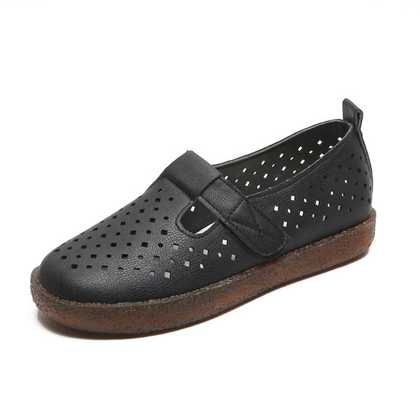 Eko bőrből készült tavaszi női cipő fehér, fekete és bézs színben