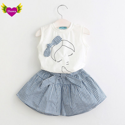 Stílusos gyerekszett kétrészes rátéttel lányoknak