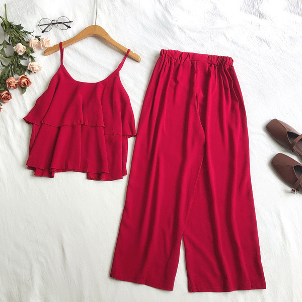 Modern női szett két részből álló felső + nadrág több színben