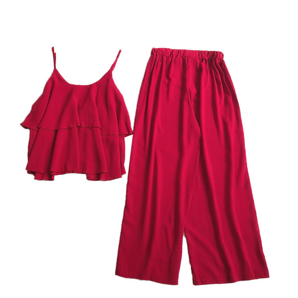 Modern női szett két részből álló felső + nadrág több színben