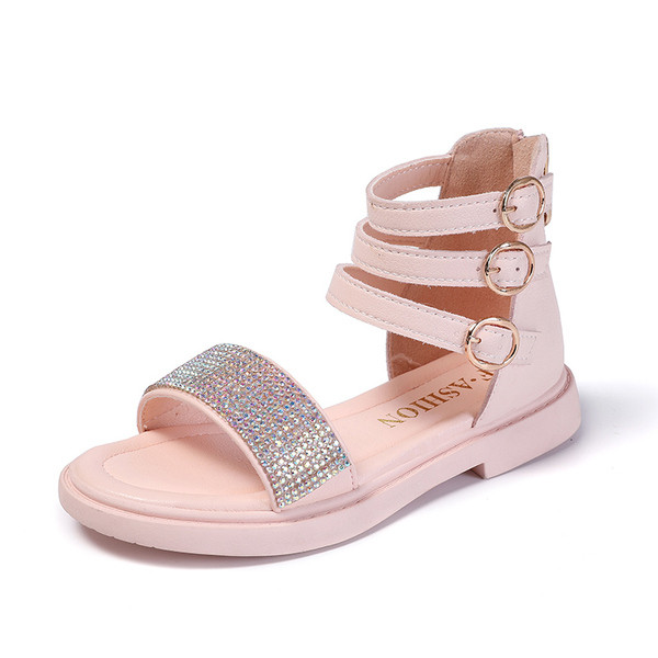 Aktuális gyerekszandál három színben kő díszítéssel