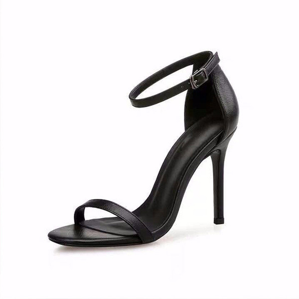 Aktuális női magas sarkú szandál fekete, fehér és bézs színben