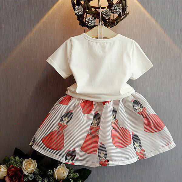 Napi gyerekkészlet kétrészes applikációval lányoknak