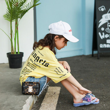Модерни детски чехли в два цвята с пайети-за момичета