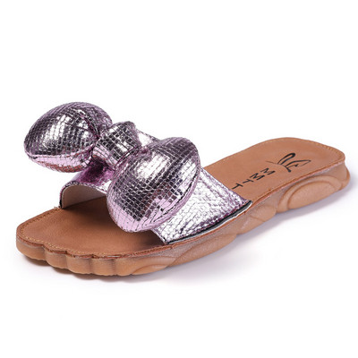 Modern gyerekpapucs lányoknak három színben, szalaggal