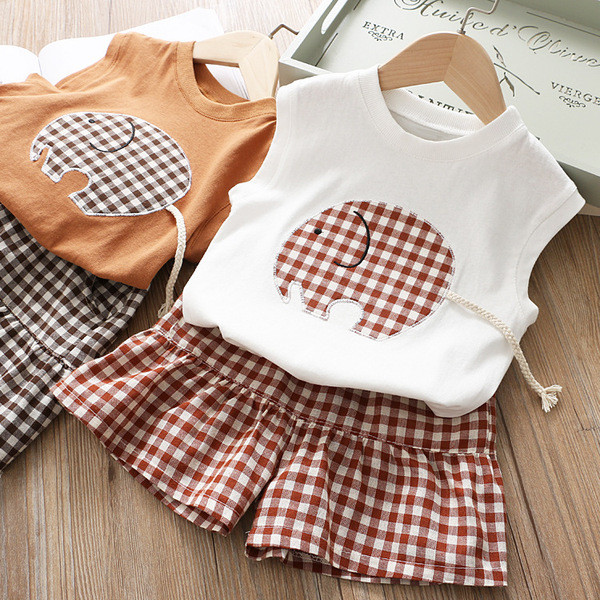 Modern gyerek szett lányoknak fehér és barna színben