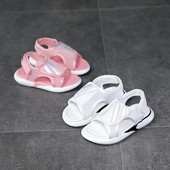 Alkalmi gyerekszandál rózsaszín és fehér színben lányoknak