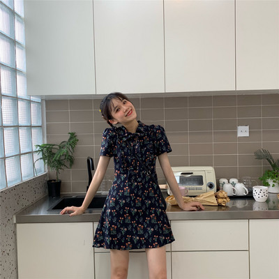 Női alkalmi ruha virágmintával