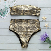 Costum de baie din două piese și pantaloni cu talie înaltă în trei culori