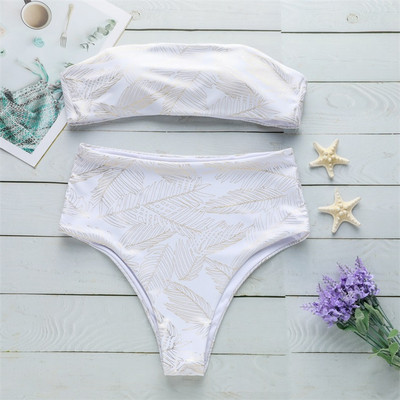 Costum de baie din două piese și pantaloni cu talie înaltă în trei culori