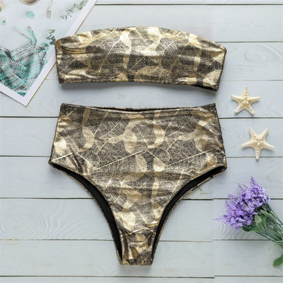 Costum de baie din două piese și pantaloni cu talie înaltă în trei culori