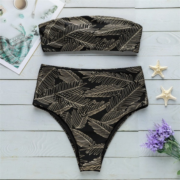 Costum de baie din două piese și pantaloni cu talie înaltă în trei culori