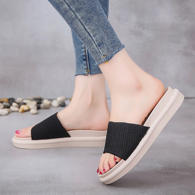 Női alkalmi papucs három színben, lapos talppal