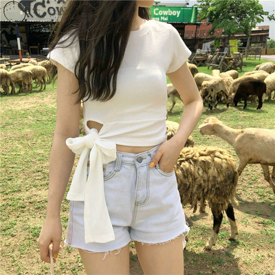 Női alkalmi blúz derekán megkötős