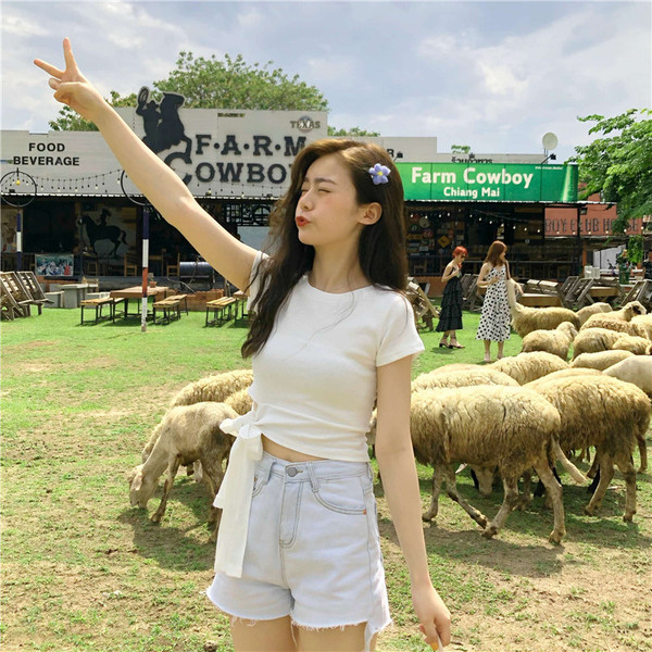 Női alkalmi blúz derekán megkötős