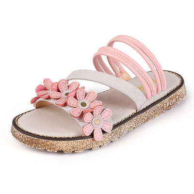 Gyermekszandál két színben 3D elemmel - lányoknak