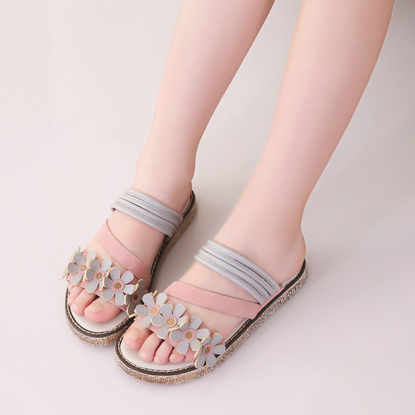 Gyermekszandál két színben 3D elemmel - lányoknak