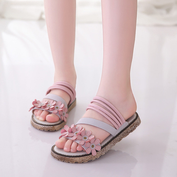 Gyermekszandál két színben 3D elemmel - lányoknak