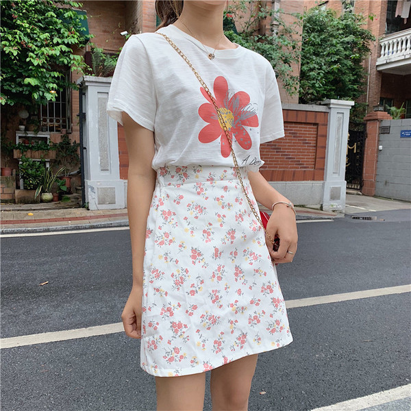 Női alkalmi póló és szoknya szett két színben