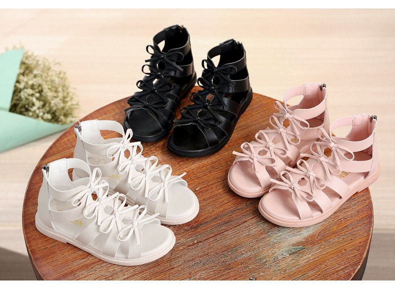 Aktuális gyerekszandál három színben cipzárral lányoknak