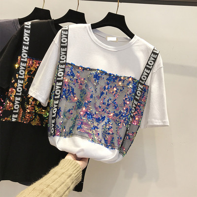 Γυναικείο  trendy T-shirt με πούλιες σε τρία χρώματα