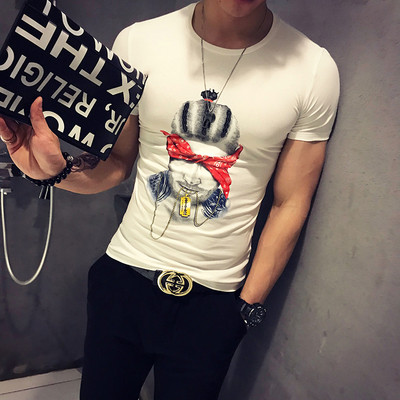 Alkalmi férfi póló rövid ujjú, rátéttel több színben