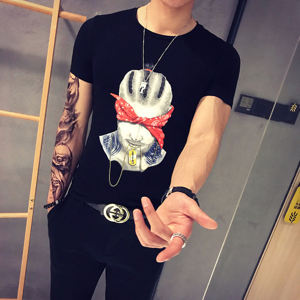 Alkalmi férfi póló rövid ujjú, rátéttel több színben