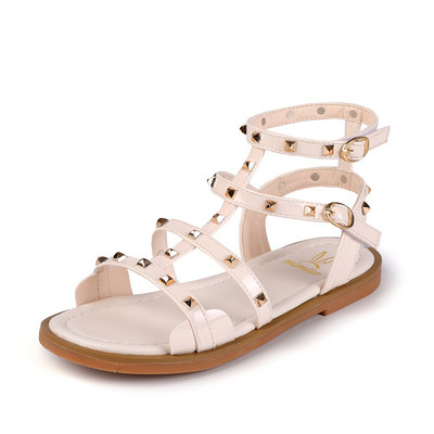 Gyermekszandál lányoknak két színben, fém elemekkel
