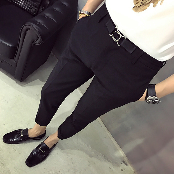 Divatos férfi nadrág szürke és fekete színben