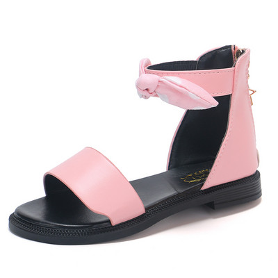 Gyerekszandál lányoknak három színben szalaggal és cipzárral