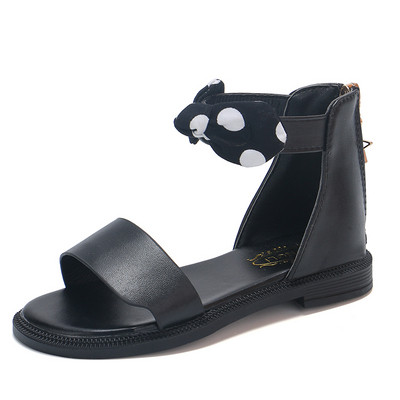 Gyerekszandál lányoknak három színben szalaggal és cipzárral