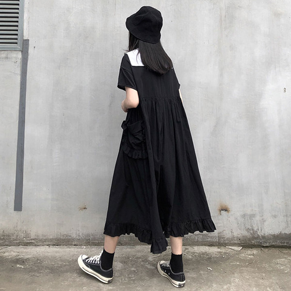 Nagyon széles női alkalmi ruha fekete