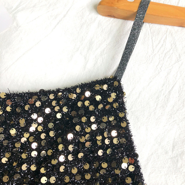 Modern női felső, flitterekkel, több színben