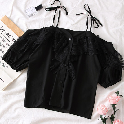 Lezser női blúz csupasz váll, több színben