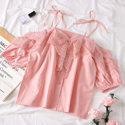 Lezser női blúz csupasz váll, több színben