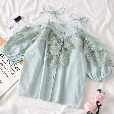 Lezser női blúz csupasz váll, több színben