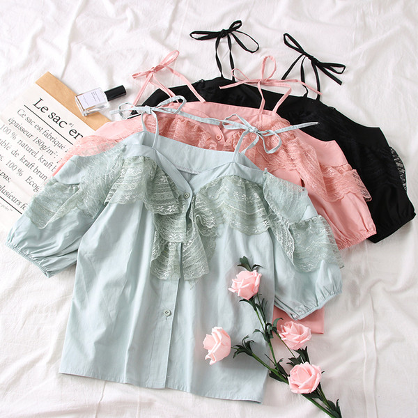 Lezser női blúz csupasz váll, több színben