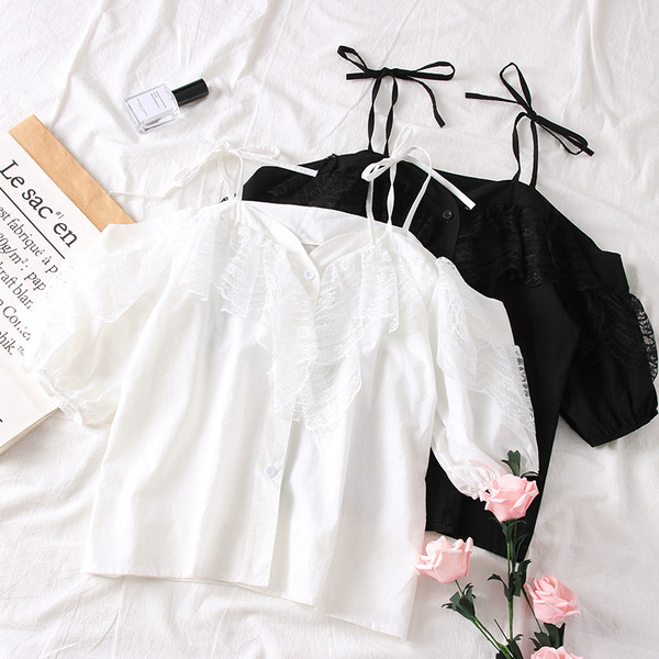 Lezser női blúz csupasz váll, több színben