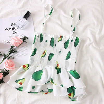 Stílusos női felső vékony pántokkal