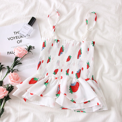 Stílusos női felső vékony pántokkal