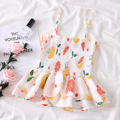 Stílusos női felső vékony pántokkal