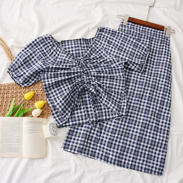 Új modell női szett blúz és szoknya három színben