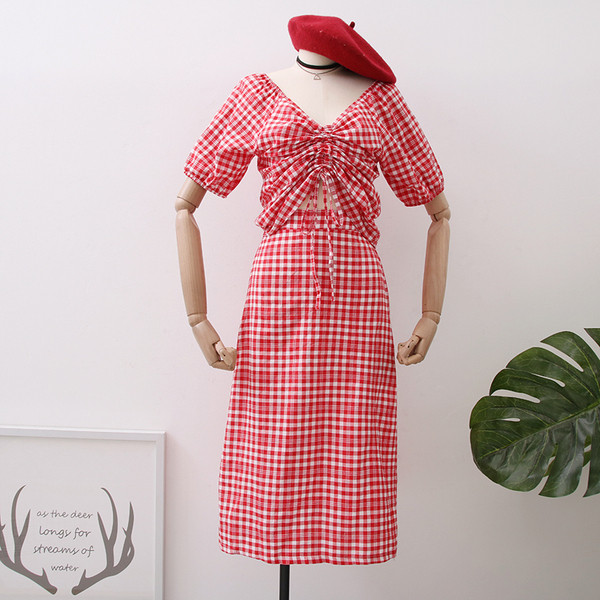 Új modell női szett blúz és szoknya három színben